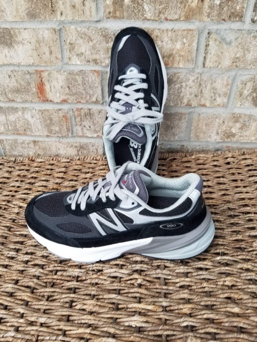 New Balance 990v6 BLACK GRAY Running Shoes (Women 8B) Comfort Walking Sneakers